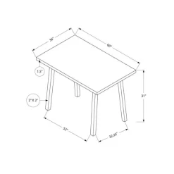 Monarch Rectangular Dining Table 60" -