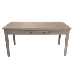 Rectangular Dining Table with End Lift-Top Panels and Drawer