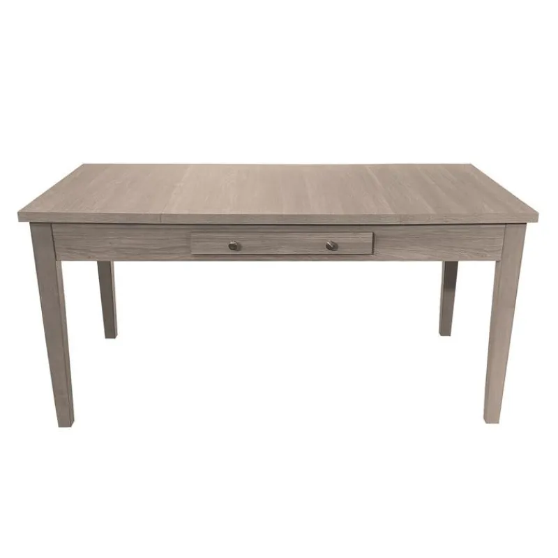 Rectangular Dining Table with End Lift-Top Panels and Drawer