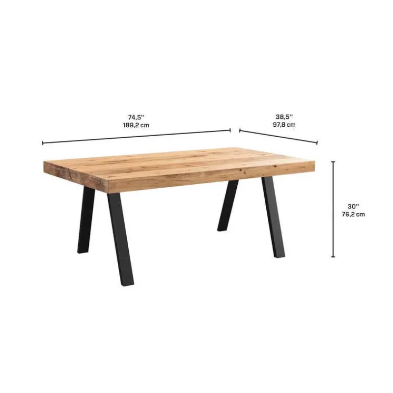 Rectangular Dining Table 75"