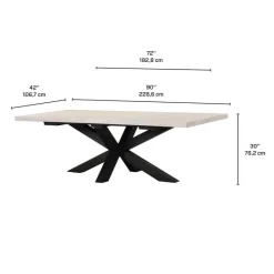 Rectangular Extendable Dining Table 72