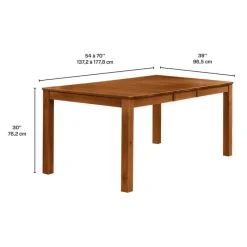 Arboit Poitras Rectangular Extendable Solid Wood Dining Table 54" to 70"