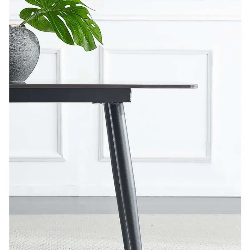 Rectangular Grey Sintered Stone Dining Table - 59"