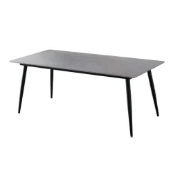 Rectangular Grey Sintered Stone Dining Table - 59