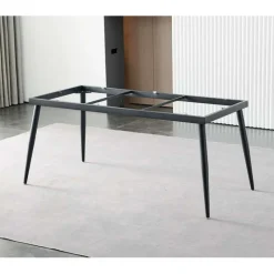 Rectangular Grey Sintered Stone Dining Table - 59