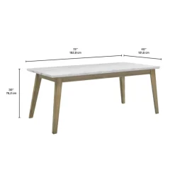 Rectangular Marble Top Dining Table 72