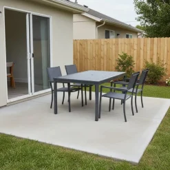 Rectangular Metal Outdoor Dining Table and 4 Chairs