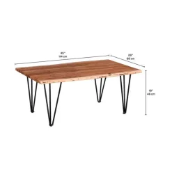 Rectangular Solid Wood Coffee Table
