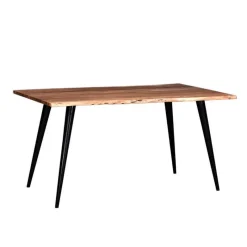 Rectangular Solid Wood Dining Table 58"