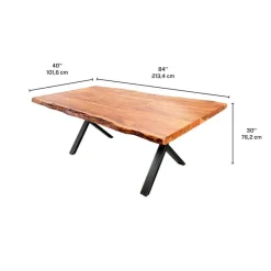 Rectangular Solid Wood Dining Table - 84