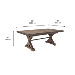 Rectangular Solid Wood Dining Table 79