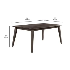 Arboit Poitras Rectangular Solid Wood Dining Table 70" -
