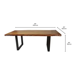 Rectangular Solid Wood Dining Table 84"