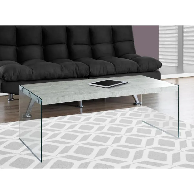 Monarch Rectangular Tempered Glass Coffee Table -