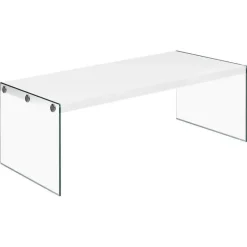 Monarch Rectangular Tempered Glass Coffee Table -