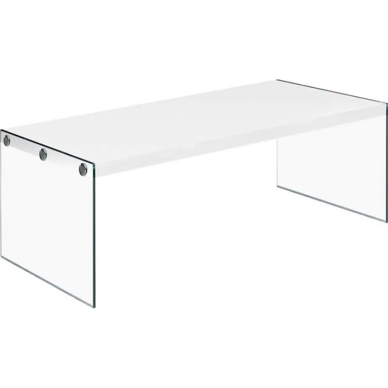 Monarch Rectangular Tempered Glass Coffee Table -
