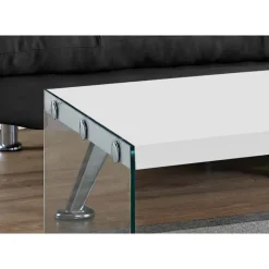 Monarch Rectangular Tempered Glass Coffee Table -