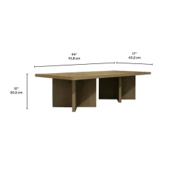 MEQ Rectangular X-Shaped Coffee Table
