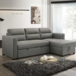 Reversible Sectional Bed with Storage -