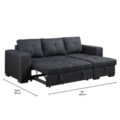 Reversible Sectional Bed with Storage