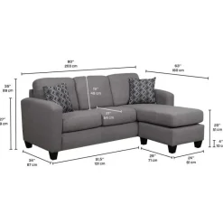 Sofa By Fancy Reversible Sectional with Chaise -