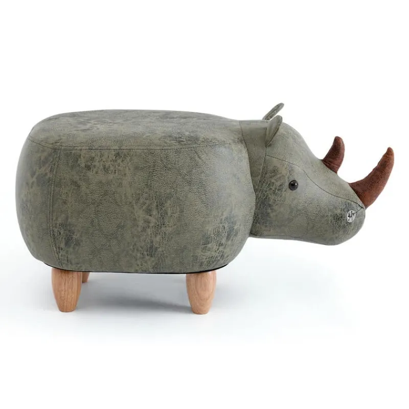 Rhinoceros-Shaped Kids Pouf – 28" x 14.6" x 14.6"
