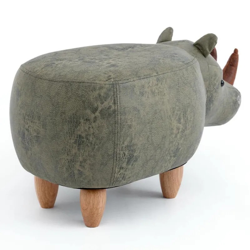 Rhinoceros-Shaped Kids Pouf – 28" x 14.6" x 14.6"
