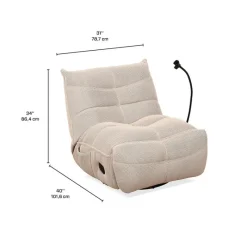 Rocking Recliner with Phone Holder -