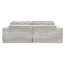 Rolled & Compressed Left Sectional in Corduroy Velvet 2 pcs -