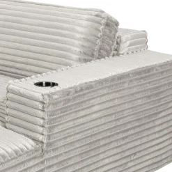 Rolled & Compressed Loveseat in Corduroy Velvet -