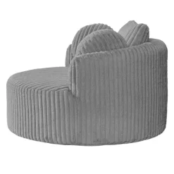 Rolled & Compressed Sealy Corduroy Armchair-in-a-Box with an Ottoman -
