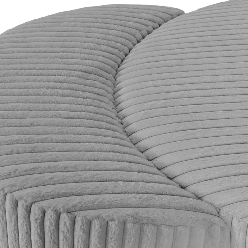 Rolled & Compressed Sealy Corduroy Armchair-in-a-Box with an Ottoman -