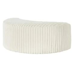 Rolled & Compressed Sealy Corduroy Armchair-in-a-Box with an Ottoman - Cream