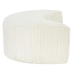 Rolled & Compressed Sealy Corduroy Armchair-in-a-Box with an Ottoman - Cream