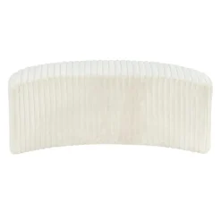 Rolled & Compressed Sealy Corduroy Armchair-in-a-Box with an Ottoman - Cream