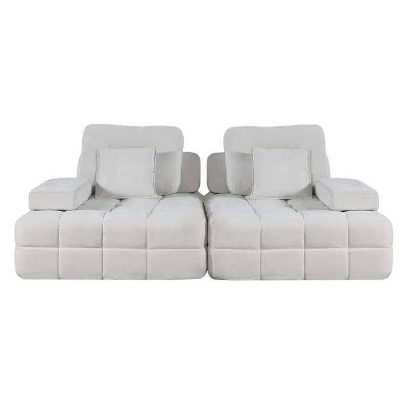 Rolled and Compressed Loveseat-in-a-Box