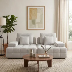 Rolled and Compressed Loveseat-in-a-Box