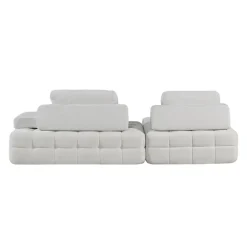Rolled and Compressed Sectional-in-a-Box with Right-Facing Chaise