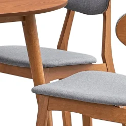 Round Dining Table with 4 Chairs - Grey