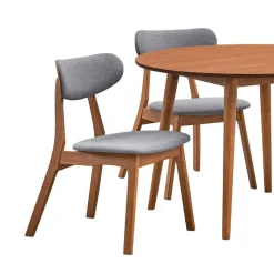 Round Dining Table with 4 Chairs - Grey