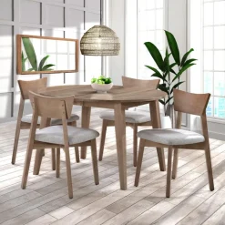 Arboit Poitras Round Extendable Solid Wood Dining Table 48