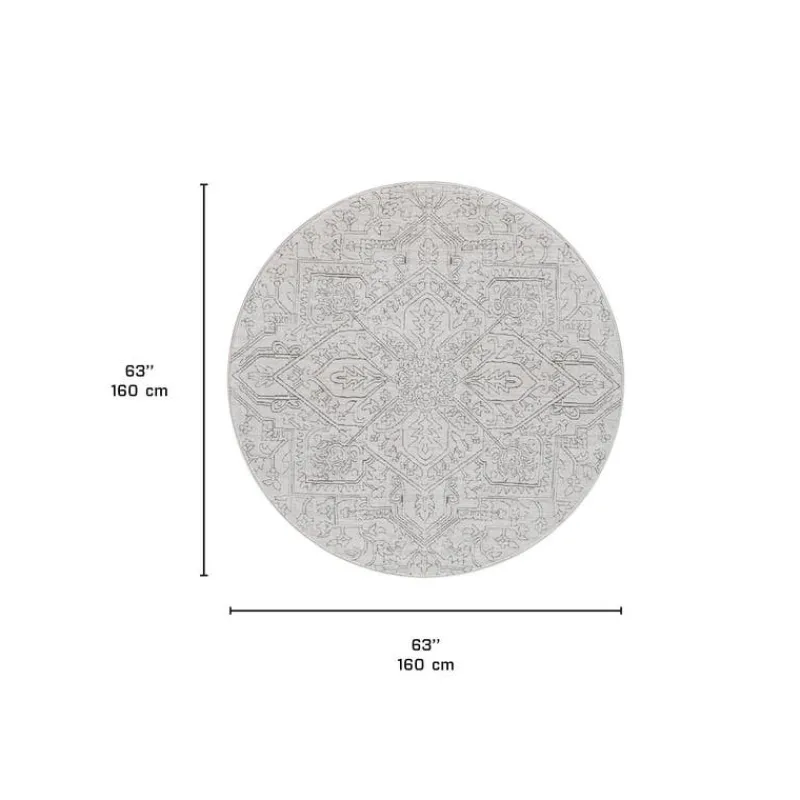 Round Indoor Rug - 5x5