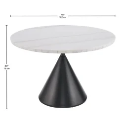 Round Marble Dining Table - 48"