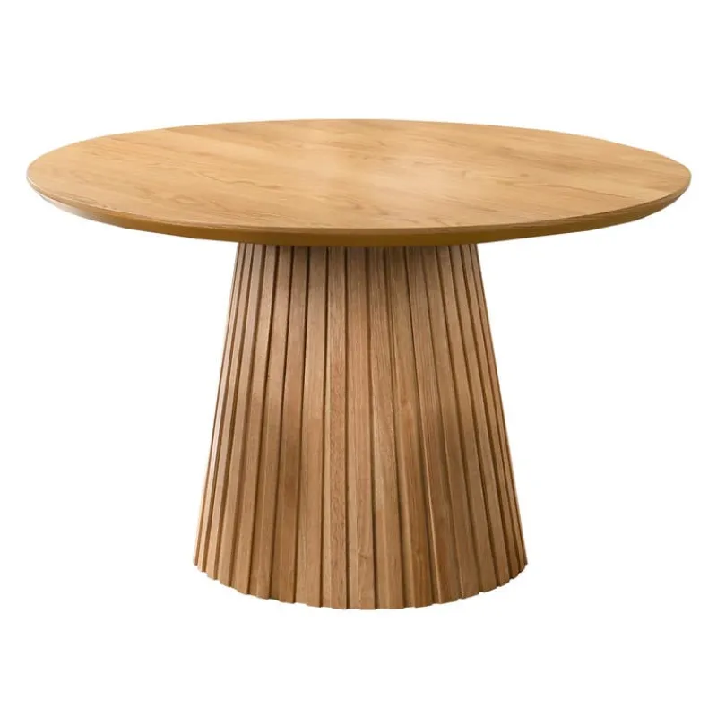 Round Pedestal Dining Table with 2 Chairs - Grey