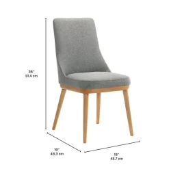 Round Pedestal Dining Table with 2 Chairs - Grey