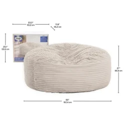 Sealy Corduroy Velvet Bean Bag -