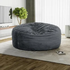 Sealy Corduroy Velvet Bean Bag - Grey