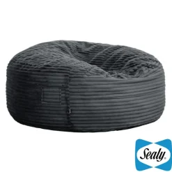 Sealy Corduroy Velvet Bean Bag - Grey