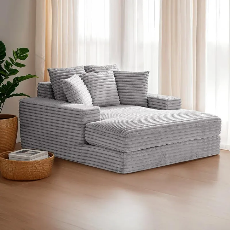 Sealy Corduroy Velvet Chaise -