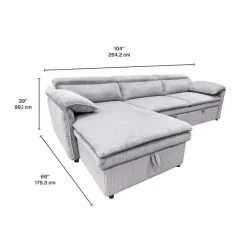 Sectional Bed and a Left-Side Chaise with Storage -